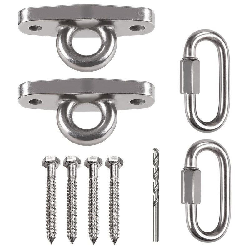 Dakzhou 2 Heavy Duty Swing Hangers Anti-Rust 304 Stainless Steel 2000LB Swivel Swing Set Brackets for Playground Porch  Yoga  Swing Seat Hammock - Image 1
